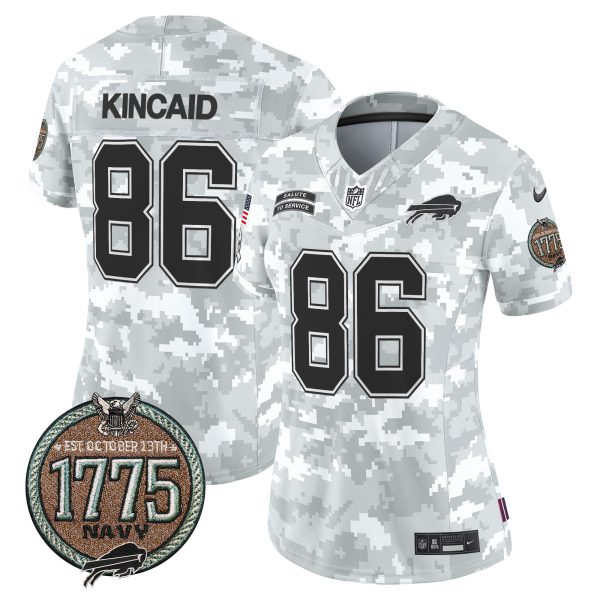 Women's Bills 2024 Salute to Service Establishment Year Patch Vapor Limited Jersey - All Stitched - Image 22
