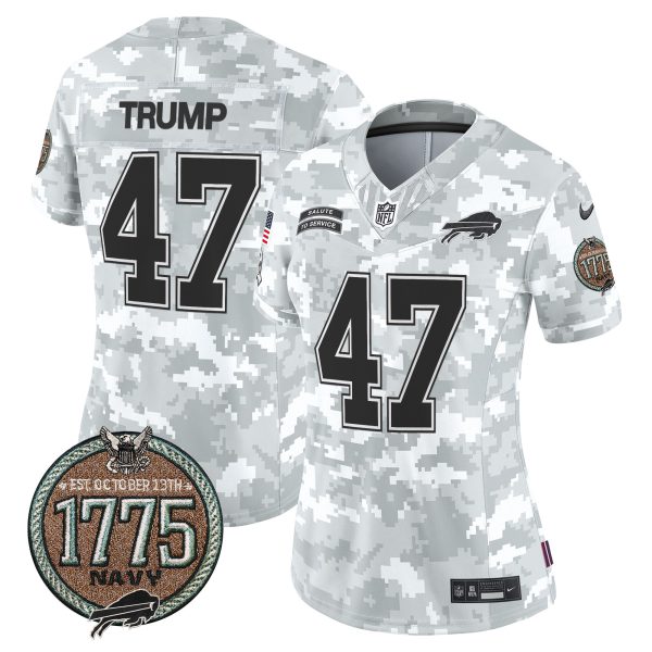 Women's Bills 2024 Salute to Service Establishment Year Patch Vapor Limited Jersey - All Stitched - Image 24