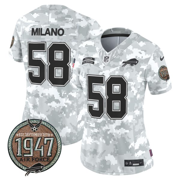 Women's Bills 2024 Salute to Service Establishment Year Patch Vapor Limited Jersey - All Stitched - Image 29