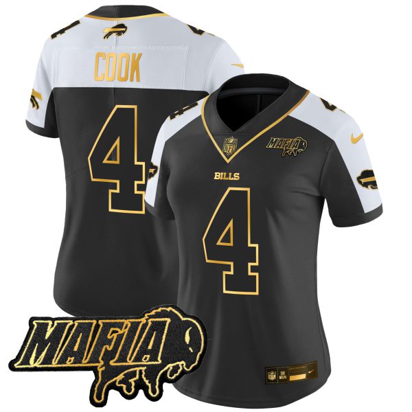 Women's Buffalo Bills 2024 Bills Mafia Patch Gold Vapor Limited Jersey - All Stitched - Image 2