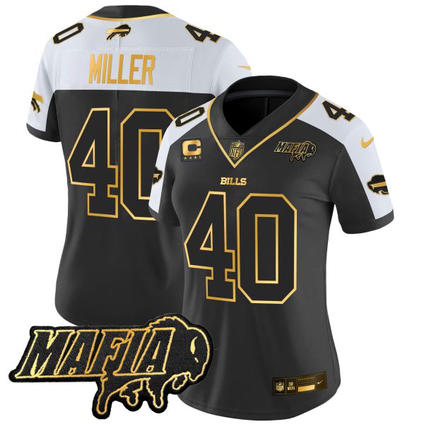 Women's Buffalo Bills 2024 Bills Mafia Patch Gold Vapor Limited Jersey - All Stitched - Image 4