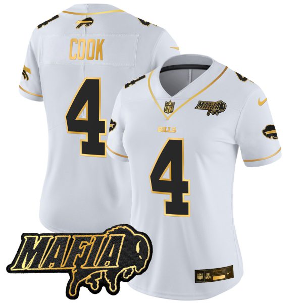 Women's Buffalo Bills 2024 Bills Mafia Patch Gold Vapor Limited Jersey - All Stitched - Image 10