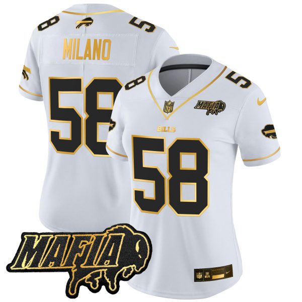 Women's Buffalo Bills 2024 Bills Mafia Patch Gold Vapor Limited Jersey - All Stitched - Image 13