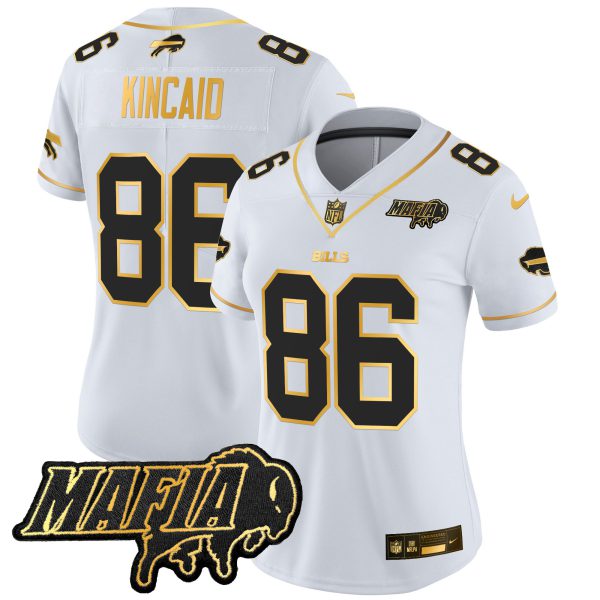 Women's Buffalo Bills 2024 Bills Mafia Patch Gold Vapor Limited Jersey - All Stitched - Image 14