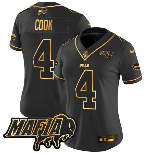 Women's Buffalo Bills 2024 Bills Mafia Patch Gold Vapor Limited Jersey - All Stitched - Image 18