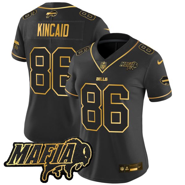 Women's Buffalo Bills 2024 Bills Mafia Patch Gold Vapor Limited Jersey - All Stitched - Image 22