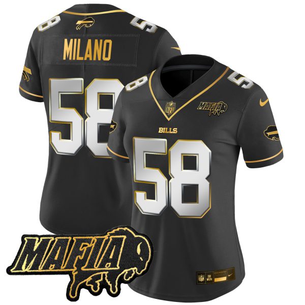 Women's Buffalo Bills 2024 Bills Mafia Patch Gold Vapor Limited Jersey - All Stitched - Image 29