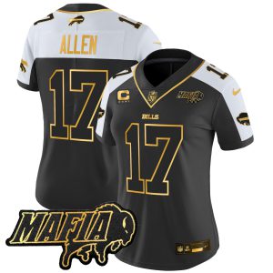 Women's Buffalo Bills 2024 Bills Mafia Patch Gold Vapor Limited Jersey - All Stitched