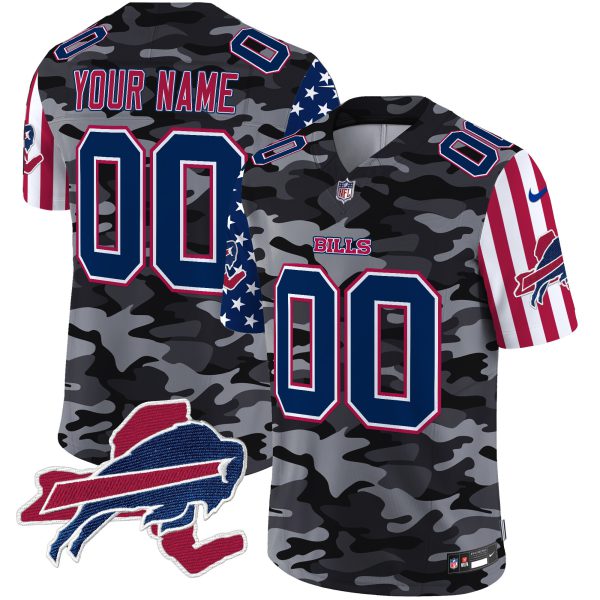 Bills American Style Vapor Limited Custom Jersey V2 - All Stitched - Image 5