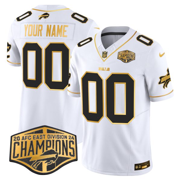 Bills 2024 AFC East Division Champions Gold Vapor Limited Custom Jersey - All Stitched - Image 2