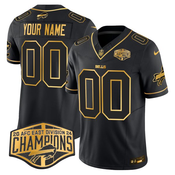 Bills 2024 AFC East Division Champions Gold Vapor Limited Custom Jersey - All Stitched - Image 3
