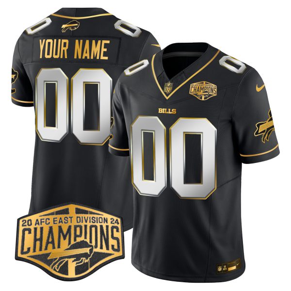 Bills 2024 AFC East Division Champions Gold Vapor Limited Custom Jersey - All Stitched - Image 4