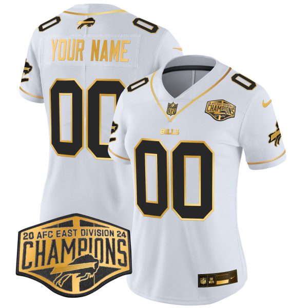 Bills 2024 AFC East Division Champions Gold Vapor Limited Custom Jersey - All Stitched - Image 6