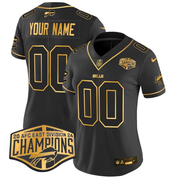 Bills 2024 AFC East Division Champions Gold Vapor Limited Custom Jersey - All Stitched - Image 7