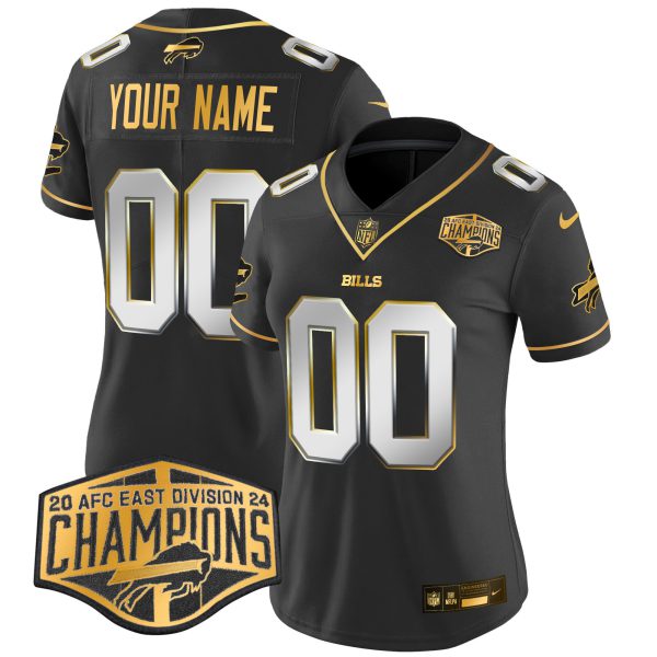 Bills 2024 AFC East Division Champions Gold Vapor Limited Custom Jersey - All Stitched - Image 8