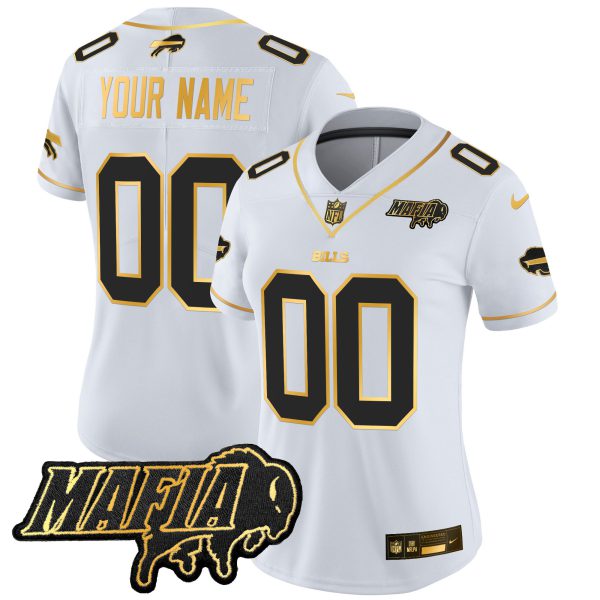 Buffalo Bills 2024 Bills Mafia Patch Gold Vapor Limited Custom Jersey - All Stitched - Image 6
