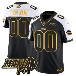 Buffalo Bills 2024 Bills Mafia Patch Gold Vapor Limited Custom Jersey - All Stitched