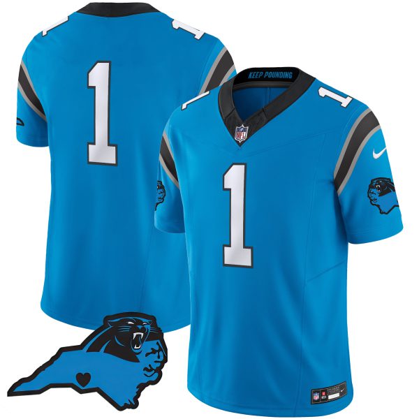 Men's Panthers Vapor Limited Jersey - Carolina Patch - All Stitched - Image 28
