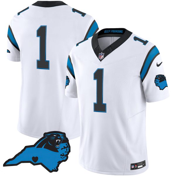 Men's Panthers Vapor Limited Jersey - Carolina Patch - All Stitched - Image 35