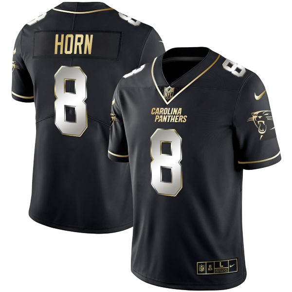 Men's Carolina Panthers Black Gold & White Gold Vapor Limited Jersey - All Stitched - Image 6