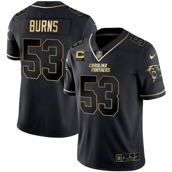 Men's Carolina Panthers Black Gold & White Gold Vapor Limited Jersey - All Stitched - Image 10