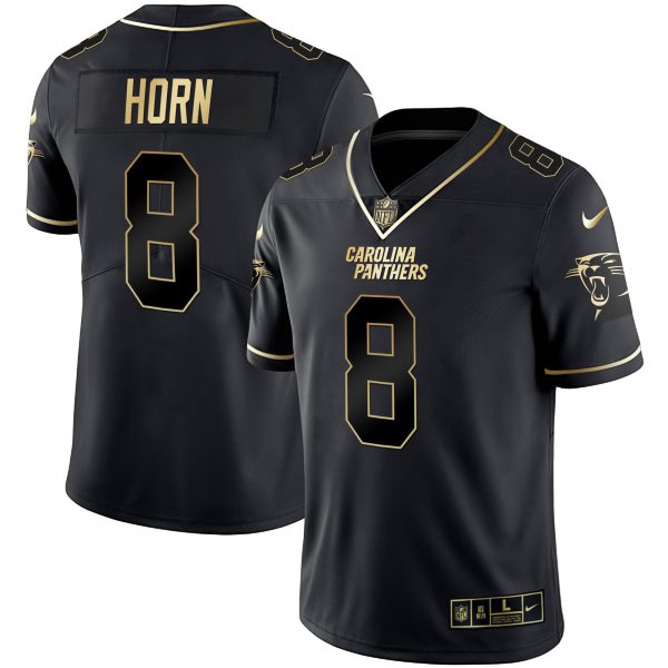 Men's Carolina Panthers Black Gold & White Gold Vapor Limited Jersey - All Stitched - Image 13