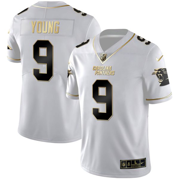 Men's Carolina Panthers Black Gold & White Gold Vapor Limited Jersey - All Stitched - Image 15