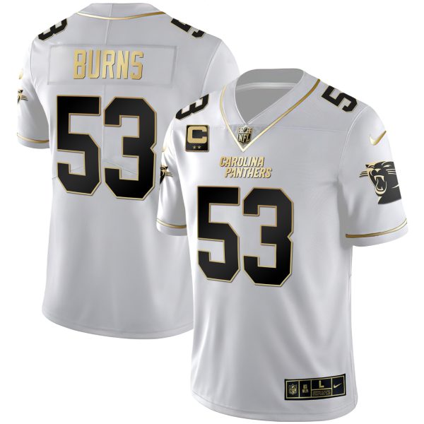 Men's Carolina Panthers Black Gold & White Gold Vapor Limited Jersey - All Stitched - Image 17