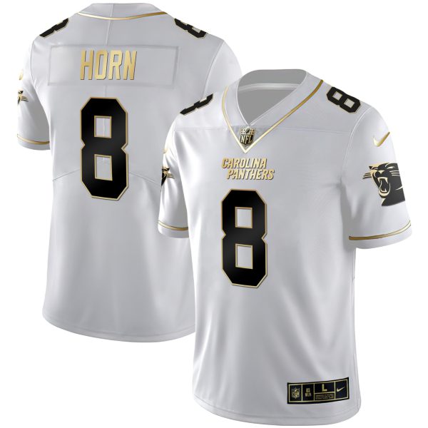 Men's Carolina Panthers Black Gold & White Gold Vapor Limited Jersey - All Stitched - Image 20