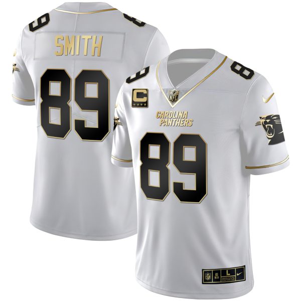 Men's Carolina Panthers Black Gold & White Gold Vapor Limited Jersey - All Stitched - Image 21