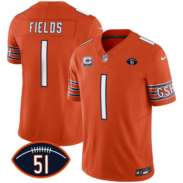 Men's Bears Dick Butkus Patch GSH Vapor Jersey - All Stitched - Image 20