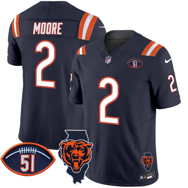 Men's Bears Illinois Patch Vapor Limited Jersey V2 - All Stitched - Image 5