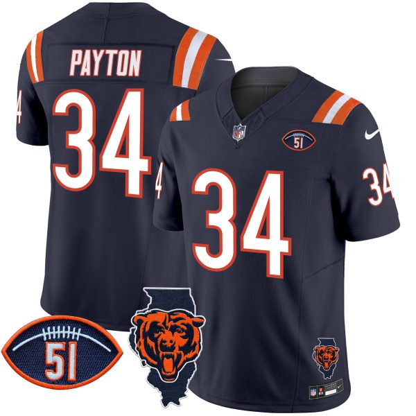 Men's Bears Illinois Patch Vapor Limited Jersey V2 - All Stitched - Image 6