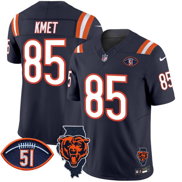 Men's Bears Illinois Patch Vapor Limited Jersey V2 - All Stitched - Image 7