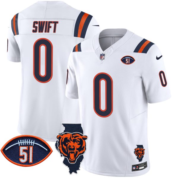 Men's Bears Illinois Patch Vapor Limited Jersey V2 - All Stitched - Image 10