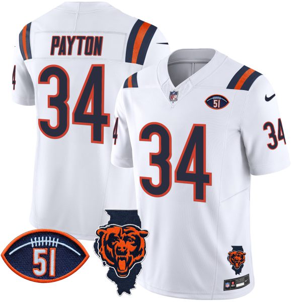 Men's Bears Illinois Patch Vapor Limited Jersey V2 - All Stitched - Image 13