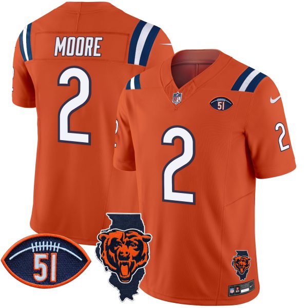 Men's Bears Illinois Patch Vapor Limited Jersey V2 - All Stitched - Image 19