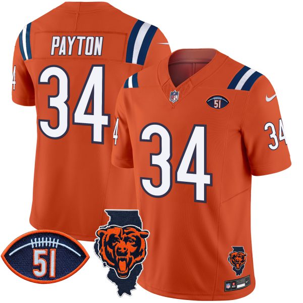 Men's Bears Illinois Patch Vapor Limited Jersey V2 - All Stitched - Image 20