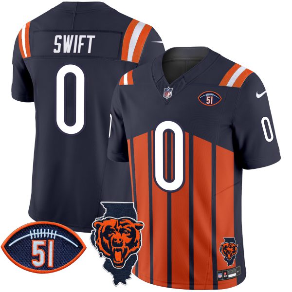 Men's Bears Illinois Patch Vapor Limited Jersey V2 - All Stitched - Image 24