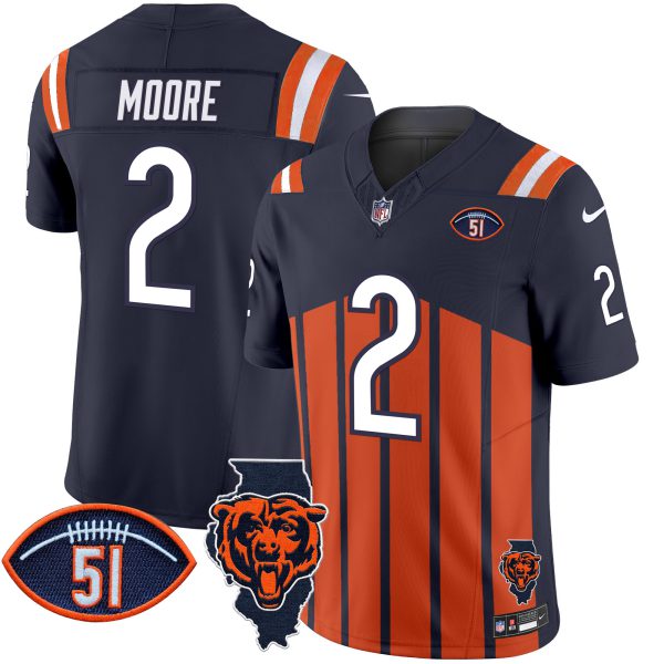 Men's Bears Illinois Patch Vapor Limited Jersey V2 - All Stitched - Image 26