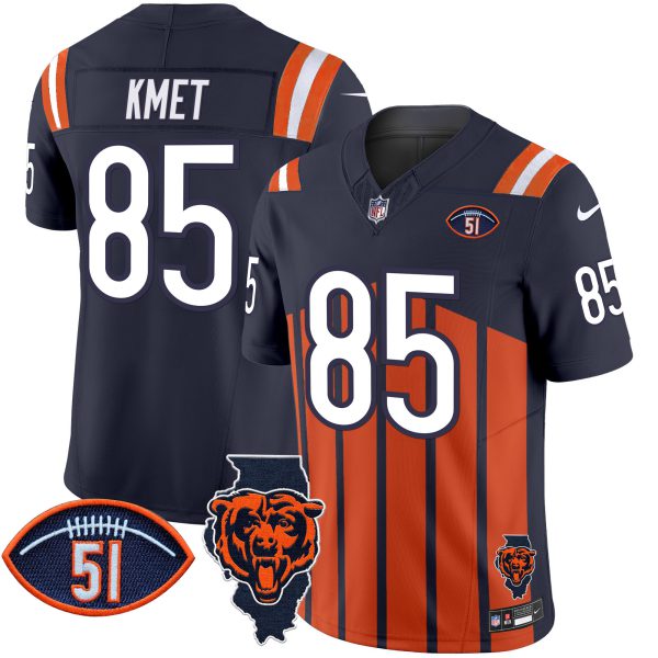 Men's Bears Illinois Patch Vapor Limited Jersey V2 - All Stitched - Image 28