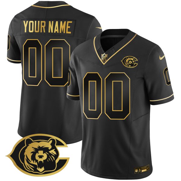 Bears Throwback Gold Vapor Custom Jersey - All Stitched - Image 3