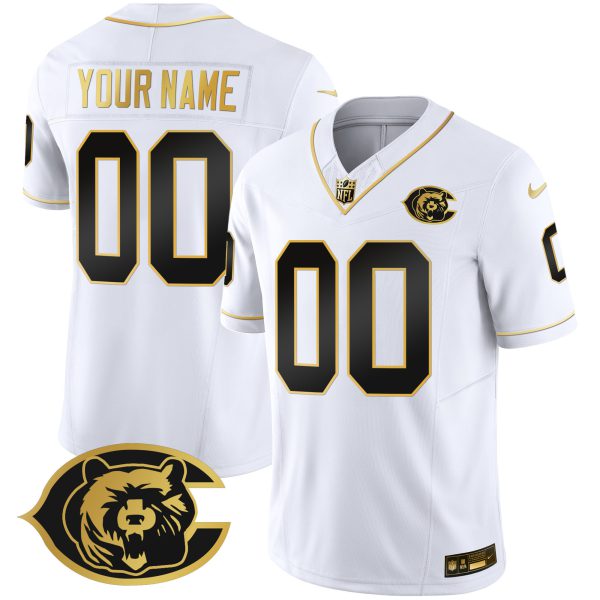 Bears Throwback Gold Vapor Custom Jersey - All Stitched - Image 4