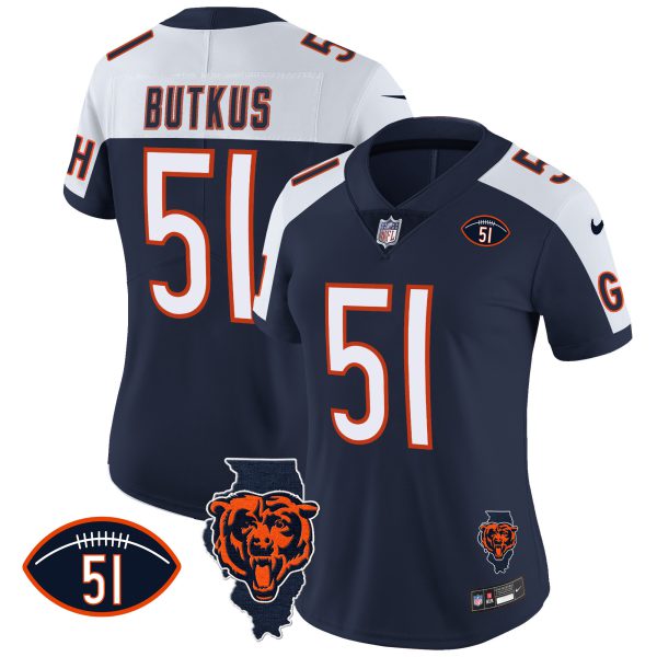 Women's Bears Illinois Patch Vapor Jersey - All Stitched - Image 2