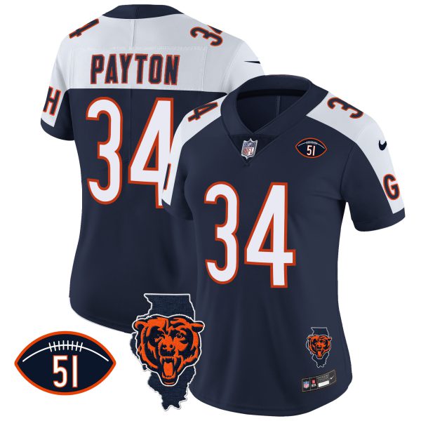 Women's Bears Illinois Patch Vapor Jersey - All Stitched - Image 5