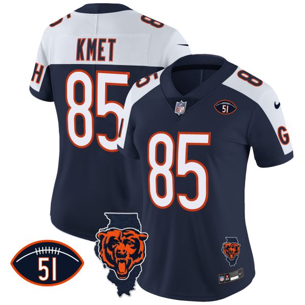 Women's Bears Illinois Patch Vapor Jersey - All Stitched - Image 6