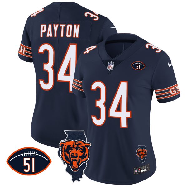 Women's Bears Illinois Patch Vapor Jersey - All Stitched - Image 11
