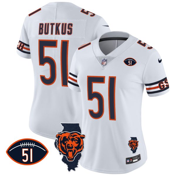 Women's Bears Illinois Patch Vapor Jersey - All Stitched - Image 14