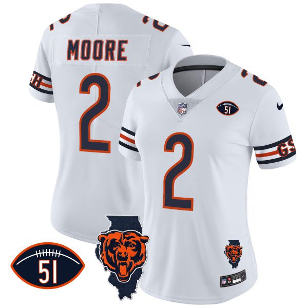 Women's Bears Illinois Patch Vapor Jersey - All Stitched - Image 16