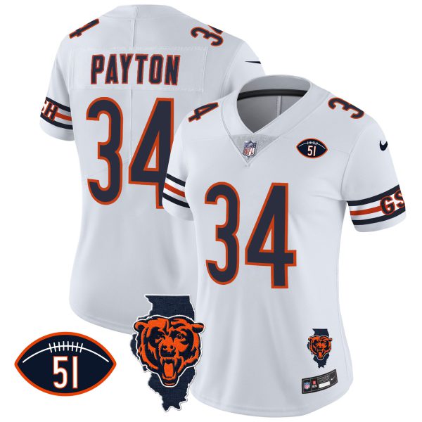 Women's Bears Illinois Patch Vapor Jersey - All Stitched - Image 17
